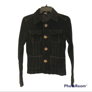 Tulle | Corduroy Jacket | Black / Gold Trim | Women’s S